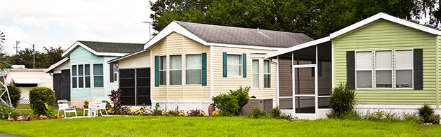 A manufactured housing community.