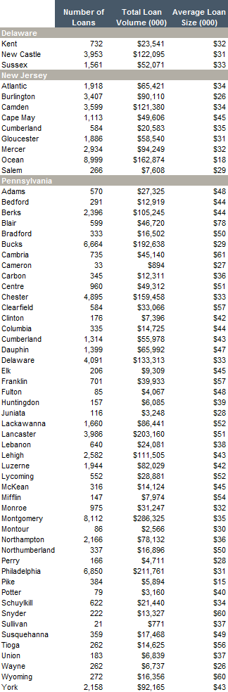 Loans to Businesses with Gross Annual Revenues of $1 Million or Less (2013)