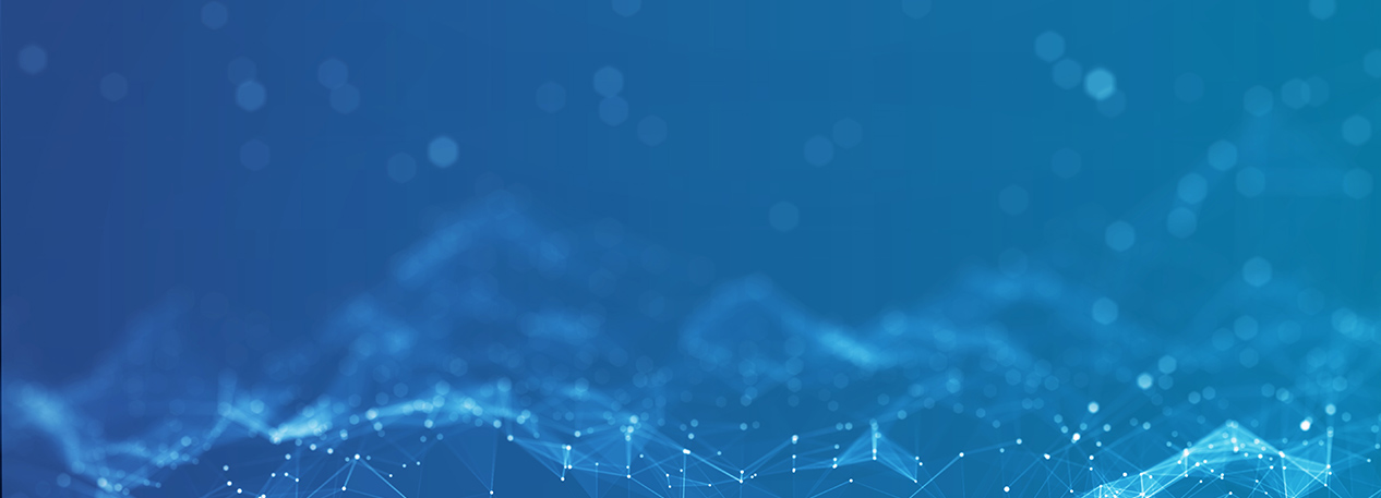 A blue abstract design.