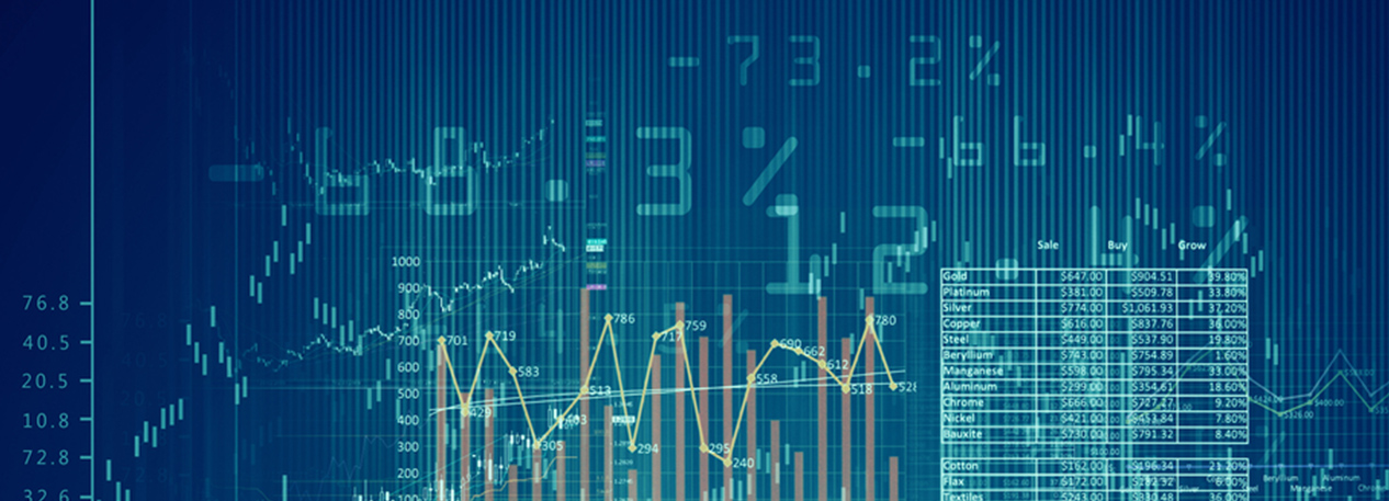 Stylized image of line graph with superimposed numbers.