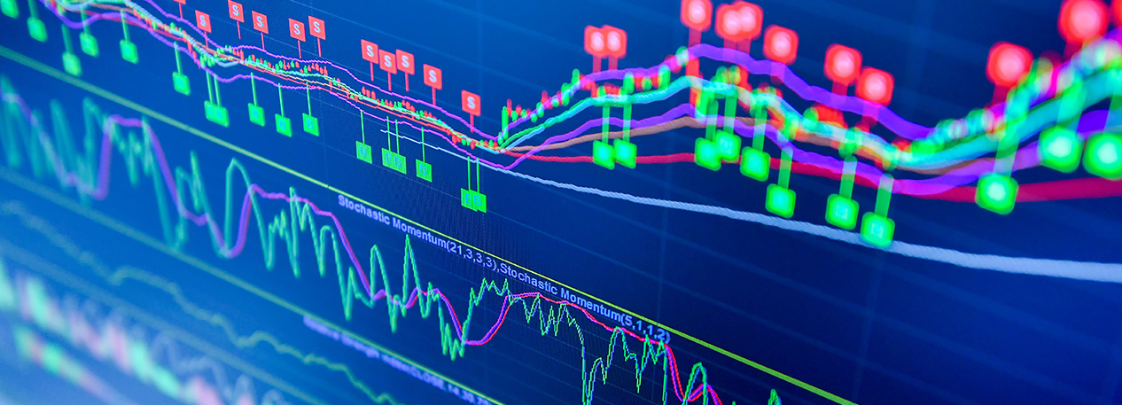 Close-up view of complex line graph.