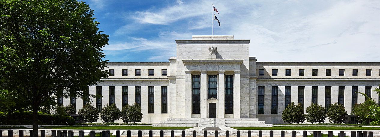 View of Federal Reserve Board building from outside