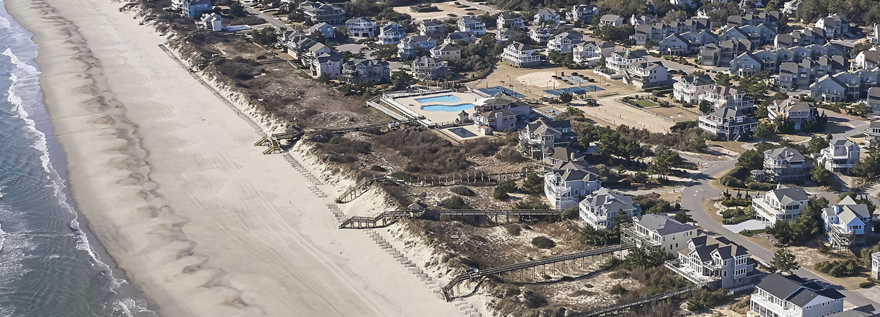 Aerial view of the coast