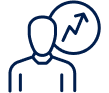 icons showing people who will repay versus default on loans