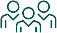 icons showing people who will repay versus default on loans