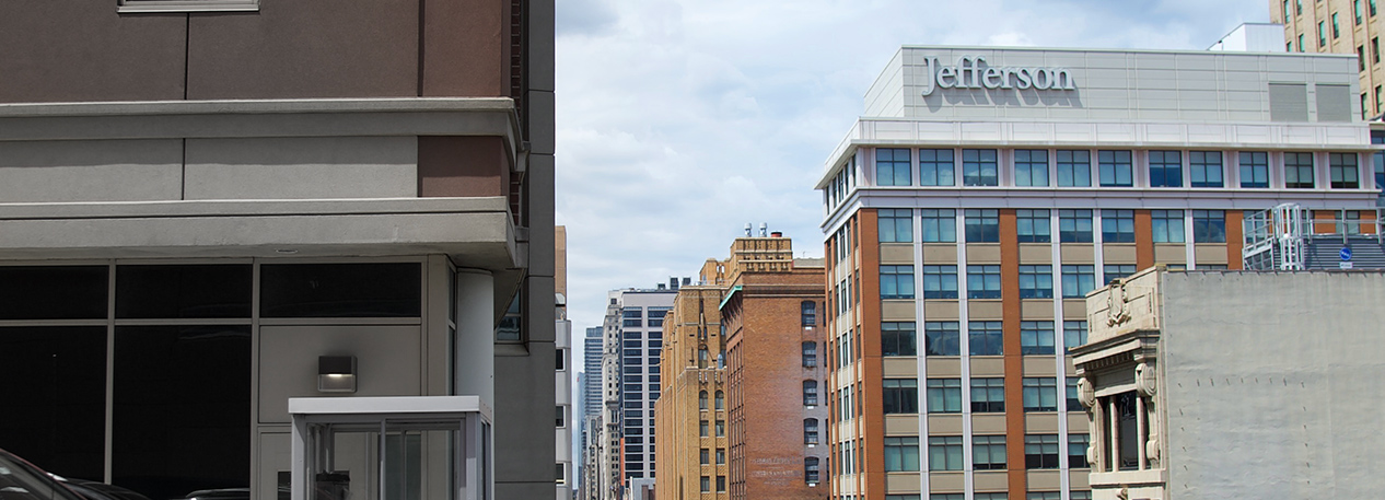 A view of Jefferson Hospital in Philadelphia, PA.