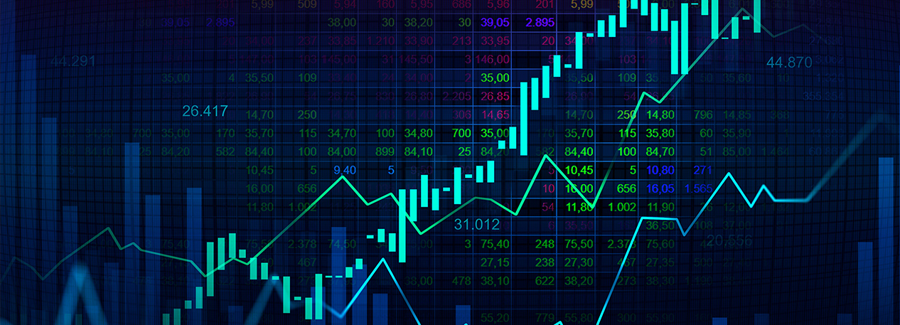 A digital line chart in greens and blues.