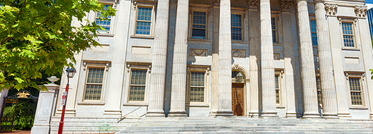 Front view of the First Bank of the United States