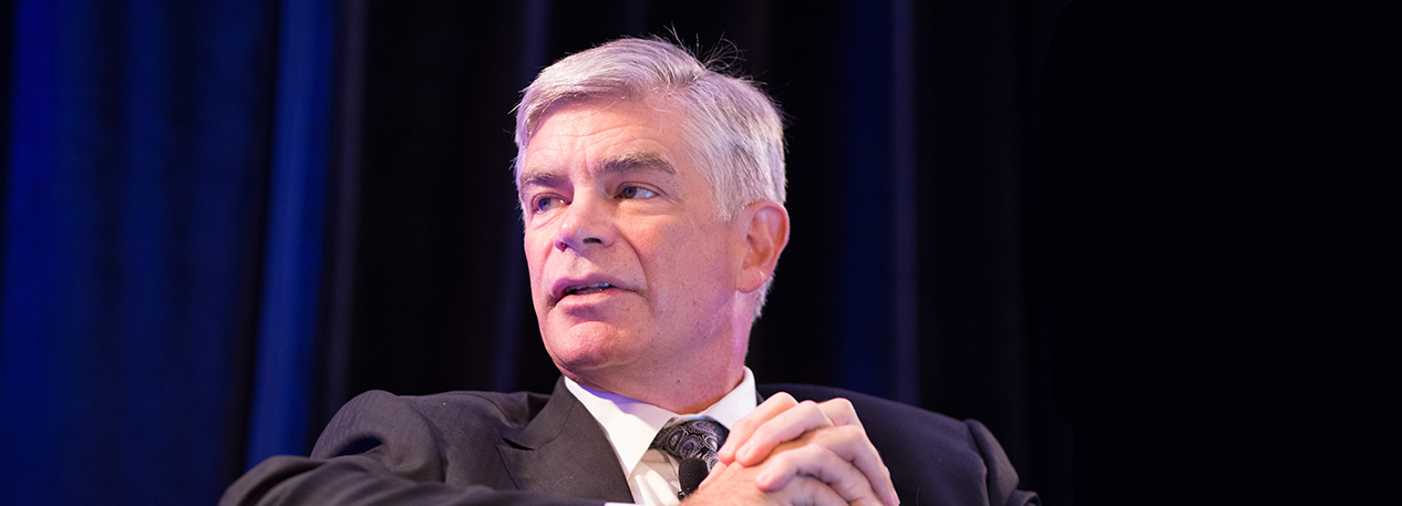 Federal Reserve Bank of Philadelphia President Patrick Harker speaking at an event