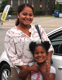 Sherlie Martinez and her daughter.