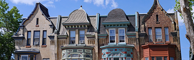 A unique row of homes in Philadelphia.