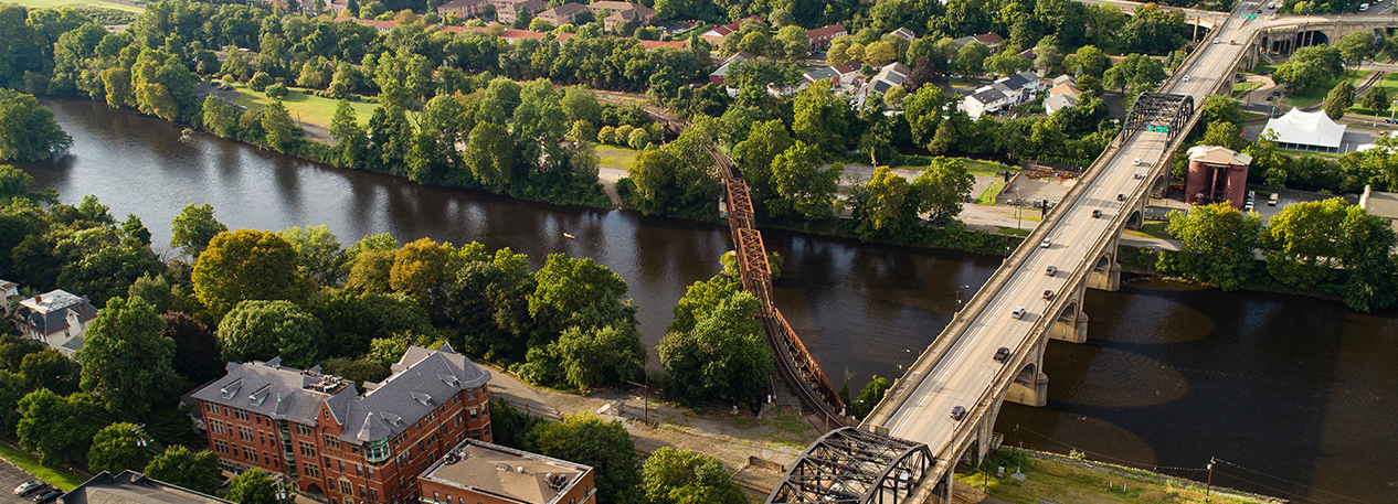 The Lehigh River in Bethlehem, Pennsylvania